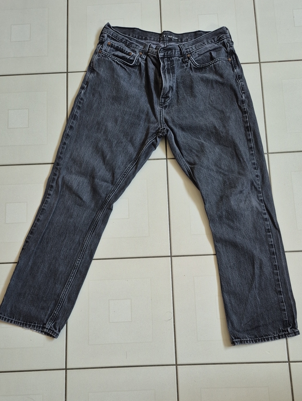 Old Navy Men's Dark Gray Straight-Leg Jeans